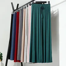 Удобные, одноцветное, из модала, хлопковые, Длинные домашние штаны размера плюс, женские штаны для сна, женская одежда для отдыха, Ночная одежда, домашняя, повседневная, ночная рубашка