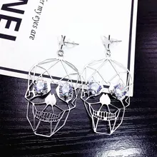 Серьги в стиле хип-хоп, ретро, панк, Череп, пирсинг, металл, барокко, темперамент, серьги для женщин, вечерние
