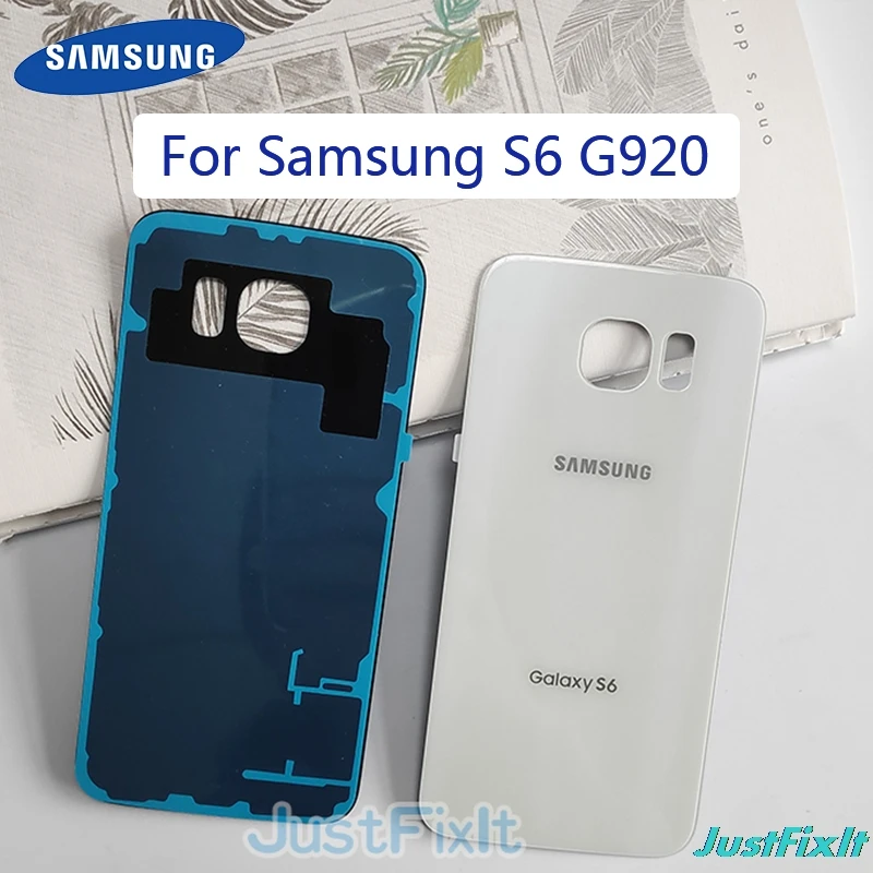 Новая задняя крышка для батареи Стеклянная Дверь Samsung S6 edge plus G920f G925f G928f Корпус