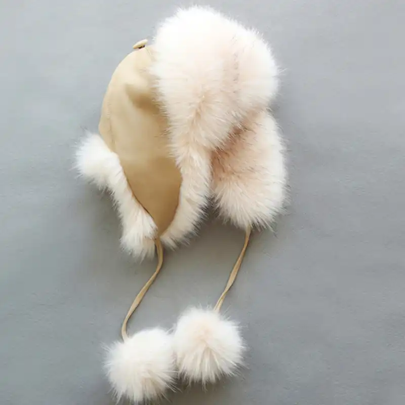 Baby Winter Hat Cute Hairball Children Hat Boys Girls Winter Fur
