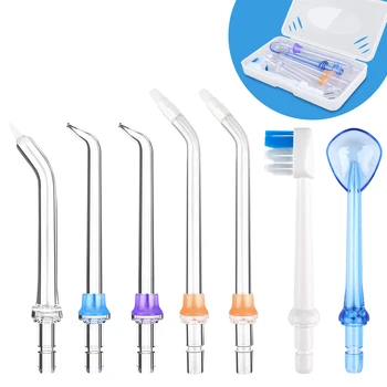 

7 pcs Portable Replaceable Dental Water Flosser Jet Tips h2ofloss Oral Irrigator Dental Water Floss Teeth Cleaner With Box