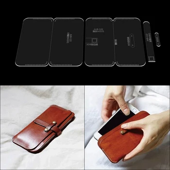 

Template acrylic manual diy mobile phone bag wallet cutting drawings leather version acrylic leather DIY tools