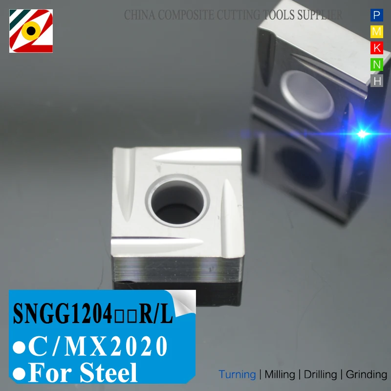 EDGEV Металлокерамические вставки SNGG120402 SNGG120404R/L-C Карбид Керамический Резак токарный станок с ЧПУ внешние токарные инструменты обработка стали TN60
