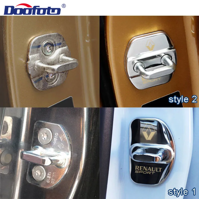 Doofoto крышка дверного замка автомобиля для Renault Sport Duster Megane 2 3 Clio Fluence Logan Laguna Scenic 2 Аксессуары для стайлинга Универсальный