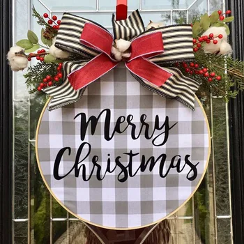 

Christmas Floral Metal Wreath Hook Over The Door Christmas Wreath Front Door Xmas New year Party Supplies