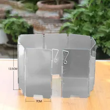 

9pcs Camping Folding Windshield Cooker Wind Guard Plates For Camping Cooking BBQ Stove Wind Shield Aluminium Alloy Camping Accs