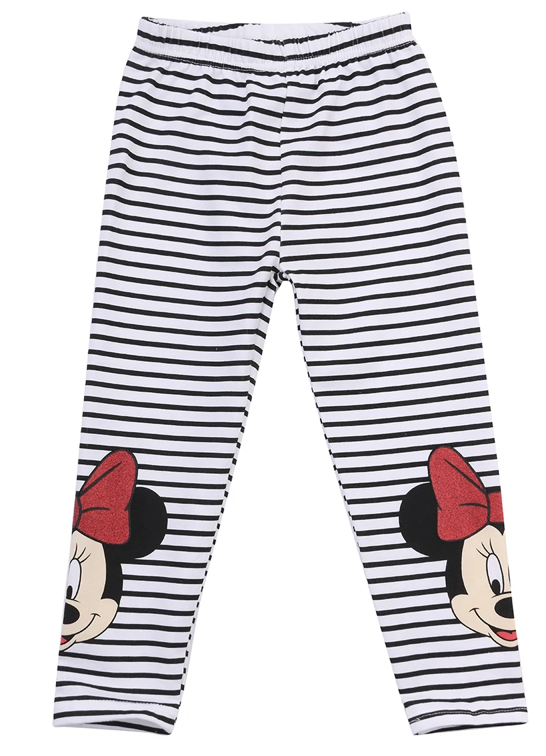 От 2 до 6 лет штаны с принтом Микки и Минни Маус; леггинсы для маленьких девочек; классические повседневные леггинсы для малышей; брюки для девочек - Цвет: Серый