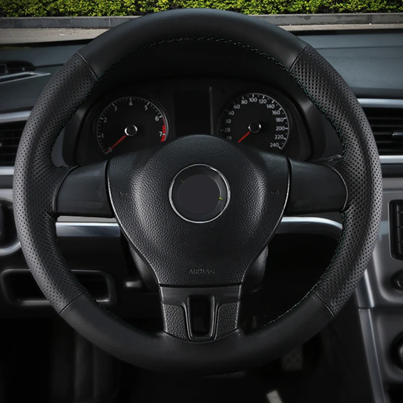 CARMANGO для VW Volkswagen Tiguan 2010 2011 2012 2013 чехол рулевого колеса автомобиля отделка