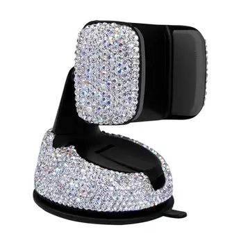 

Mobile Phone Rack Diamond Inlay Car Navigation Bracket Air Outlet Two In One Creative Mobile Phone Support