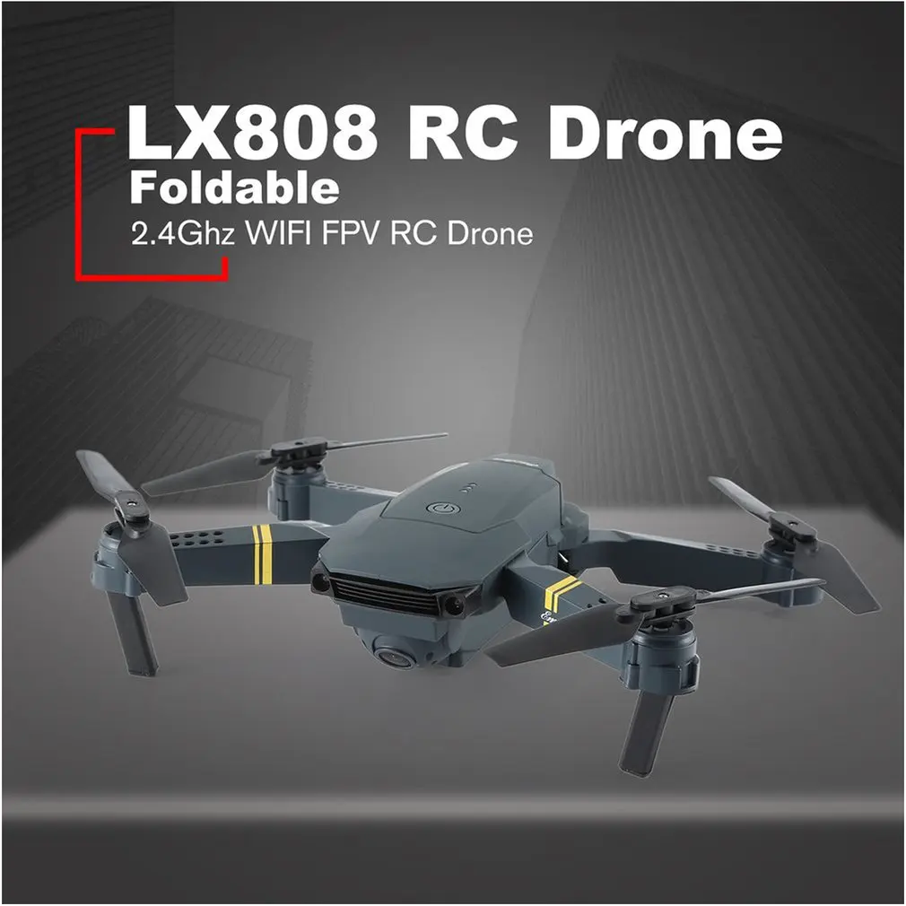 LX808 2,4 Ghz wifi FPV складной Радиоуправляемый Дрон с широкоугольной камерой 720 P, удерживающий высоту, Безголовый режим, радиоуправляемая модель самолета RTF