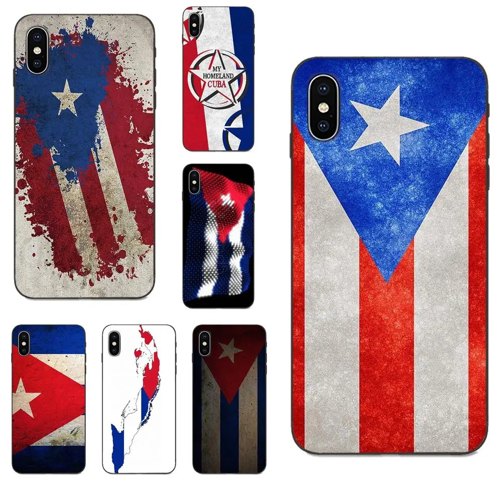 

For Apple iPhone 4 4S 5 5S SE 6 6S 7 8 Plus X XS Max XR TPU Capa Case National Flag Cuba Flag