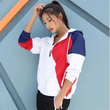 Новинка, контрастные цвета, пэчворк, Йога, бег, Женское пальто, свободный длинный рукав, фитнес, тренажерный зал, упражнения, женская верхняя одежда