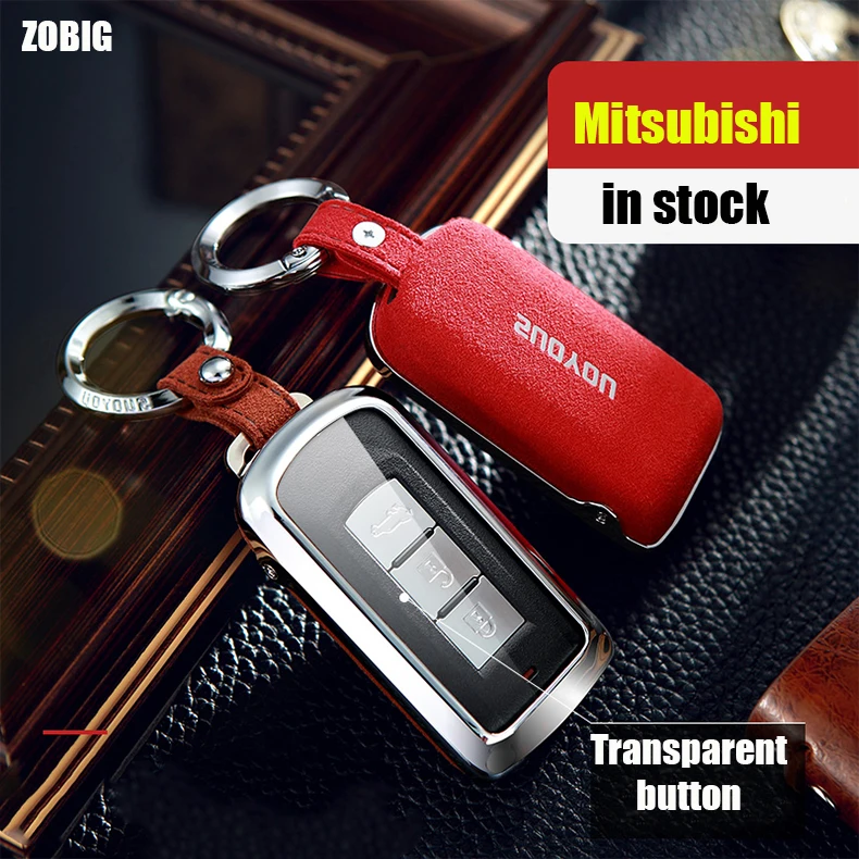 

ZOBIG For Smart keyless Remote Key Fob case Cover for Mitsubishi ASX/Lancer/Lancer Evolution/Outlander/Evo with Keychain