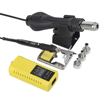 

WMORE Micro hot air gun 8858 LCD soldering iron BGA rework soldering station 700W 220V Heat gun Hot Air Blower Ceramic Heater