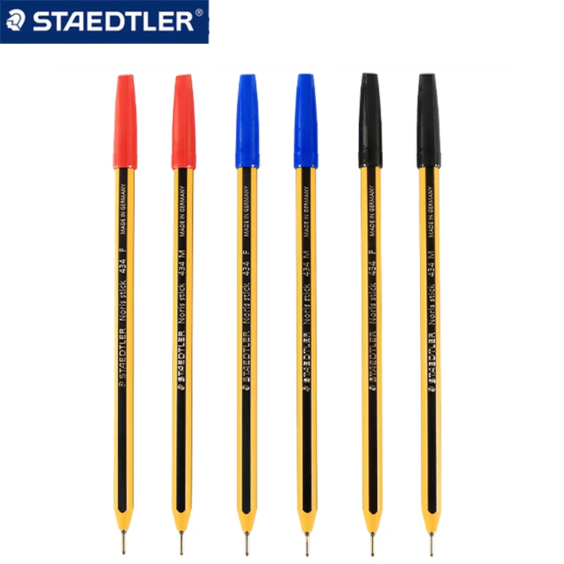 5 шт., шариковая ручка STAEDTLER 430 F/M, Классическая шариковая ручка с пчелами, студенческие ручки, Офисная живопись, красная, синяя, черная шариковая ручка, ручка для письма