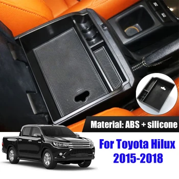 

Glove Storage Box Case Car Tray Black Holder For TOYOTA HILUX REVO Console
