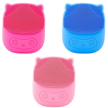 

Electric Silicone Facial Cleansing Brush Sonic Vibration Massage USB Rechargeable Smart Ultrasonic Face Cleaner Beauty Tool