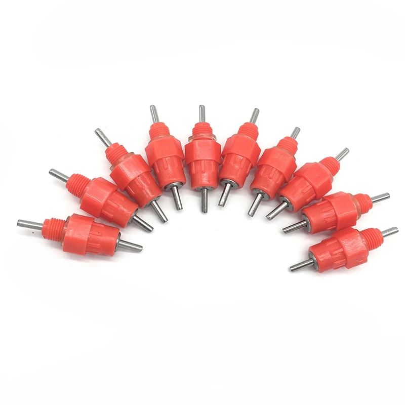 

100 Pcs Water Cups Nipple Chicken Drinkers Waterer 360 Angle Poultry Supplies Chicken Equipment Quail Feeding Tools