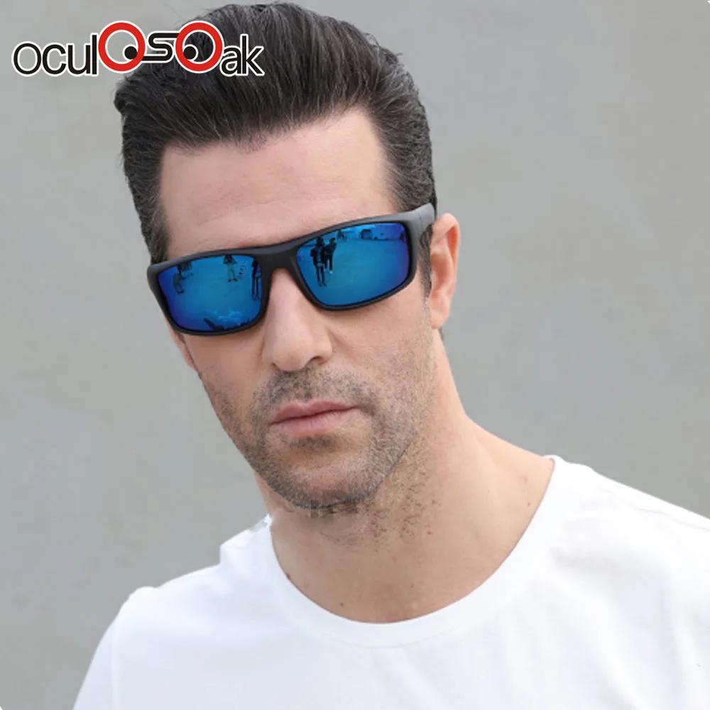 

Men Classic Polarized Sunglasses Male Eyewear Driving Rectangle Mirror Sun Glasses 100% UV Protection Gafas oculos de sol 1026