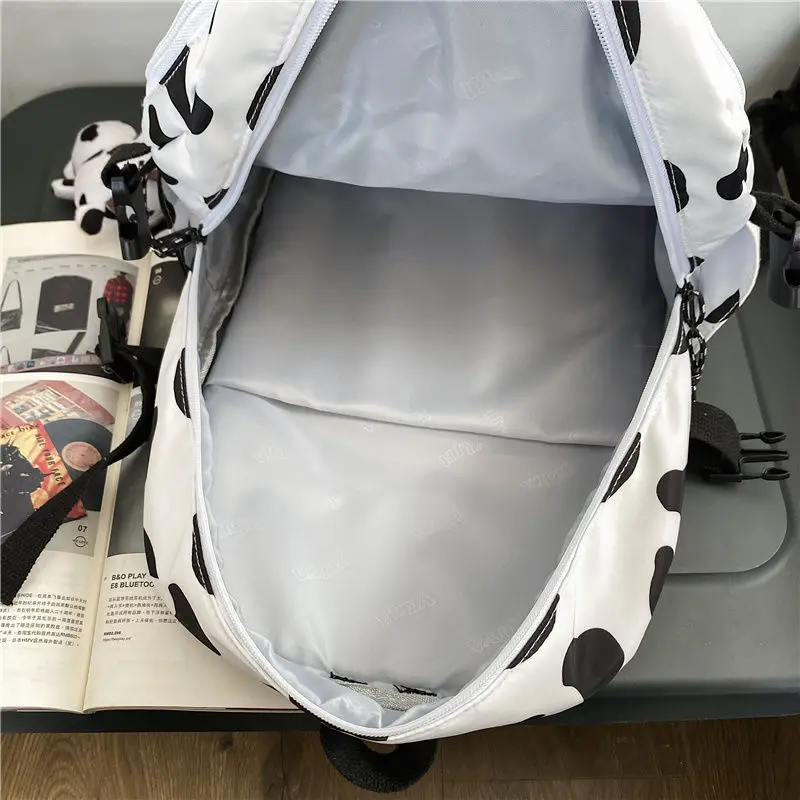 Girl Cute School Backpack Cow Print Backpacks for Teen Girls 6