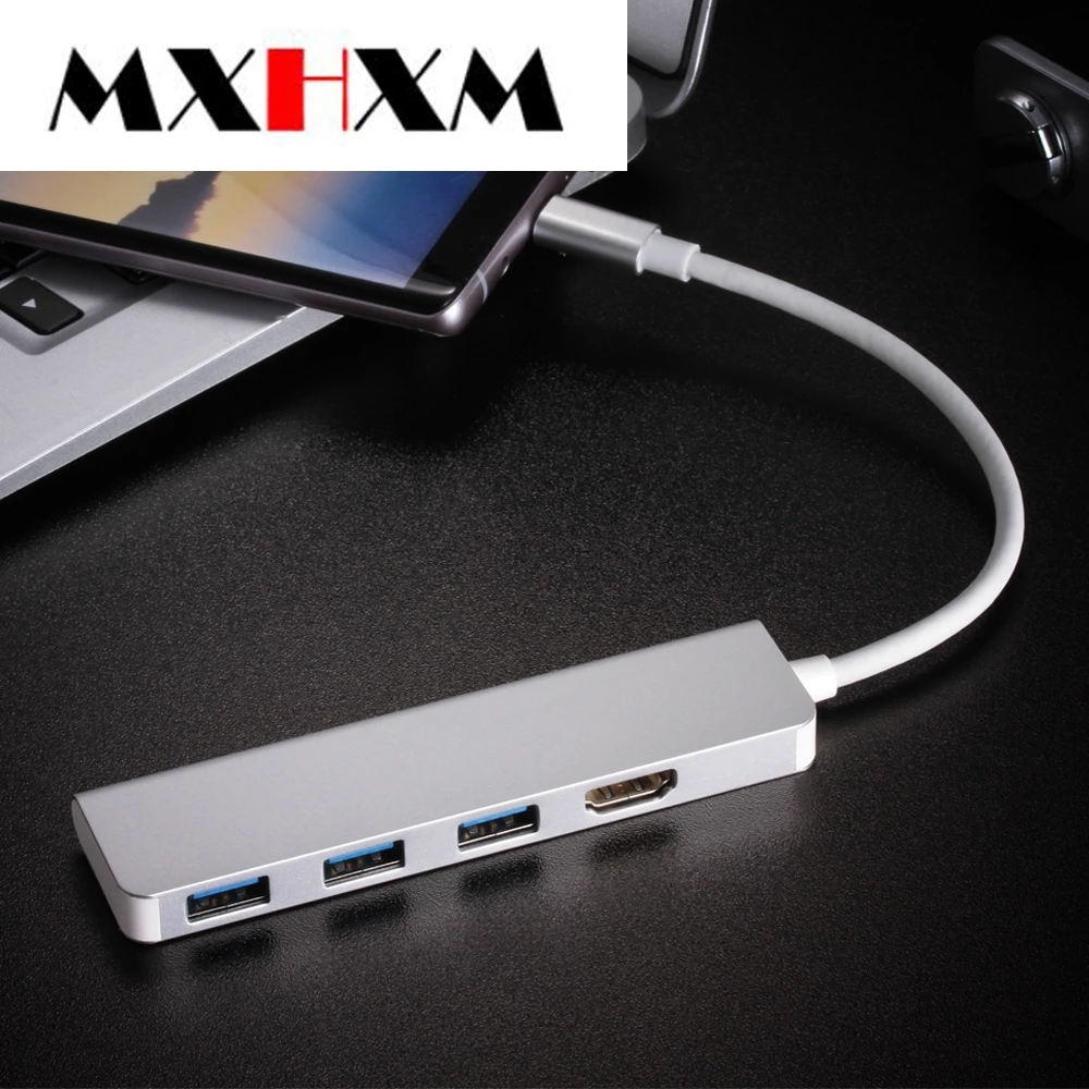 Тип-c к hdmi конвертер HUB3.0 Многофункциональный Док-станция для huawei samsung мобильный HDMI