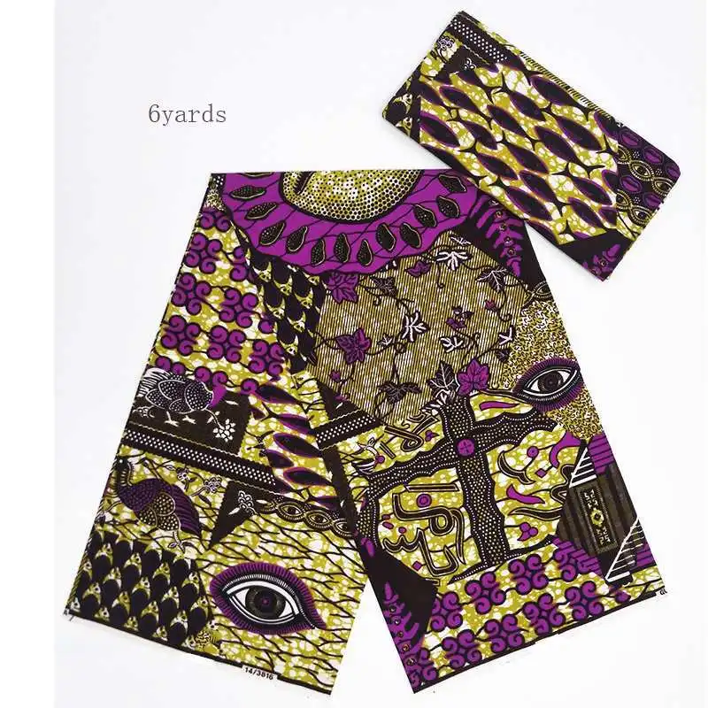 

purple design african soft ankara wax print fabric real dutch guaranteed quality