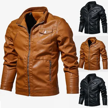

Mens Leather Jackets Men Jacket High Quality Classic Motorcycle Bike Cowboy Jackets Male Plus Thick Coats L-6XL Dropshipping 827