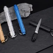 

Creative self-defense portable knife letter opener outdoor survival aluminum alloy stainless steel knife outdoor knife furniture