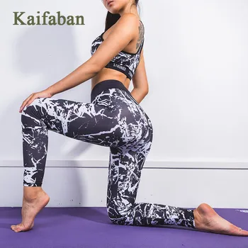 

Graffiti 3D Print Yoga Sets Women Sexy Stronger Letter Sportswear Halter Bra Leggings Fitness Sports Suit Tracksuit for Women