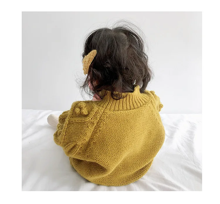 Новое поступление, вязаный свитер для девочек, модная детская одежда, пуловер для маленьких девочек, свитеры для 1-5 лет
