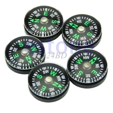 20 мм Кнопка Форма небольшой Мини Компасы для выживания для приготовления пищи на воздухе Пеший Туризм Кемпинг 5 шт./компл. S27