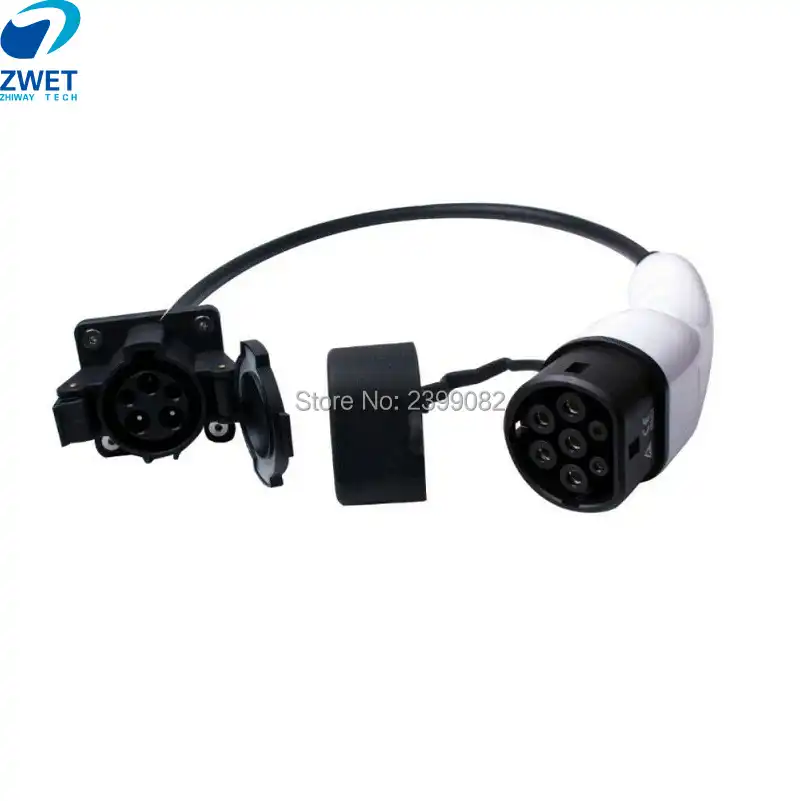 Zwet j1772 conector ev carregador de carro tipo 1 para type2 adaptador  veículo elétrico carregamento adapte/cabo comprimento é 0.5 m  original|Cabos e conectores de bateria| - AliExpress