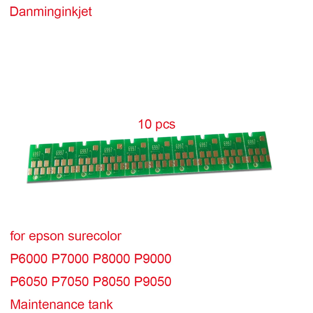 10 шт. T6997 чип технического бака для Epson SureColor P6000 P6050 P7000 P7080 P8000 P8080 P9000 P9070 мусорного