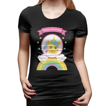 

2020 new T-shirt Rainbow Unicorn Birthday Print Top Summer Casual Fashion Women T-Shirt