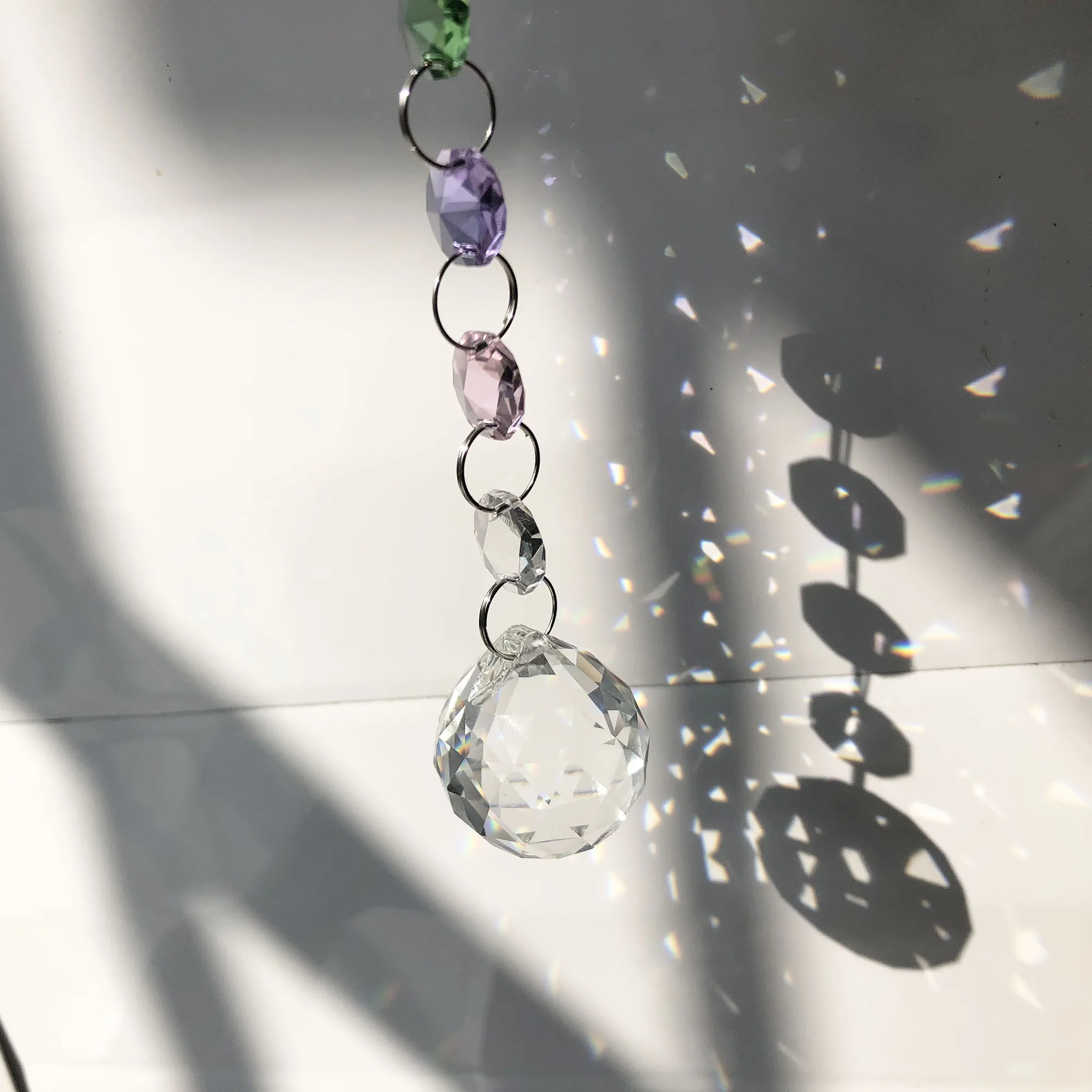 Прозрачный хрустальный шар, защита от солнца, для окна, радуга, производитель, подвеска, люстра, призма, подвесная, защита от солнца, чакры, Decoracion, Призма