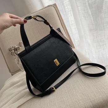 

2020 Stone Pattern Handbags Women Designer Large Capacity Shoulder Bag PU Leather Crossbody Bags Sac A Main Femme Women Bag