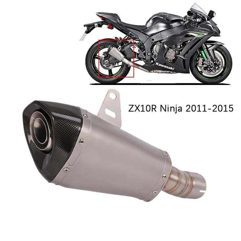 For Kawasaki Zx10r Ninja 20112015 Motorcycle Delete Catalyst Mid Pipe Reserve Catalyst Muffler