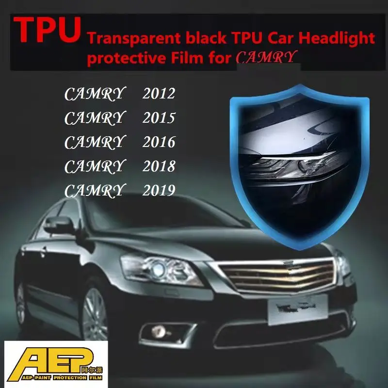 Прозрачная Черная защитная пленка AEP для автомобильных фар из ТПУ Toyota Camry 2012 2015 2016