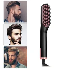 Электрический ионический нагреватель бороды выпрямитель Расческа Щетка для волос борода бойфренд выпрямление расческа формирование всех видов волос с быстрым