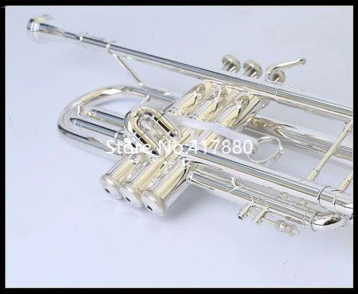 Professional 180S -37 Bb Flat Small Trumpet Silver Plated Musical Instruments High Quality with Mouthpiece