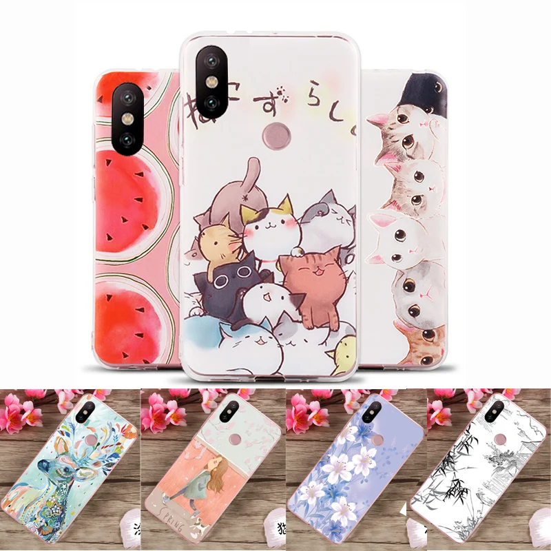 

Cartoon Case For Xiaomi Redmi Note 7 Mi 8 A2 Lite Case Cover Redmi Note 7 Mi 8 A2 Lite Case With 3D Emboss Printed Picture