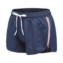 Контрастные молнии сбоку горячие шорты ходовые шорты йоги свободные спортивные шорты для женщин