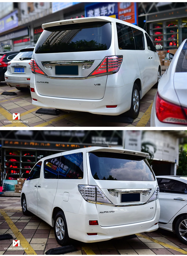 Автомобильный Стайлинг для Toyota Alphard задний светильник s Vellfire светодиодный задний светильник 2008- с мигающей сигнальной лампой задний светильник