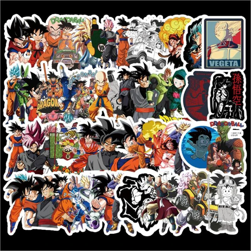 Promoción Pegatinas de 7 estilos dragon ball Z doodle no se repite auto motocicleta autocollant cartoon doodle PVC sticker 531y0Y9DyB5