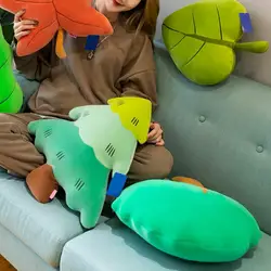 Juguete de peluche no deformable, exquisito bordado coleccionable, manzana, hoja de juguete, regalo para niños