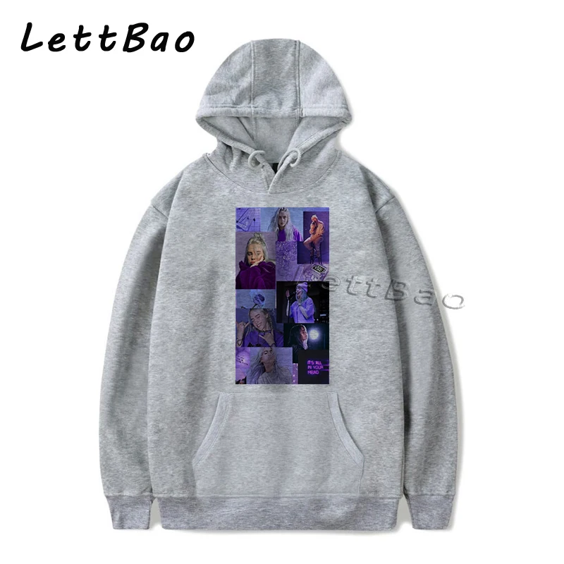 9 Billie Eilish толстовки Готическая уличная толстовка женская Bluzy Damskie Корейская толстовка Harajuku негабаритная Женская одежда в стиле хип-хоп - Цвет: 9