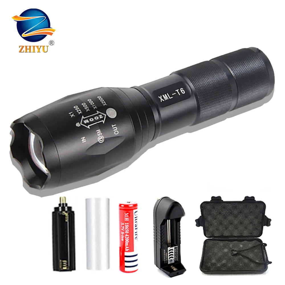 ZHIYU LED USB Rechargeable Flashlight XML T6 linterna torch 18650 Battery Outdoor Camping High Power Led Flashlight Wholesale|LED Flashlights| - AliExpress