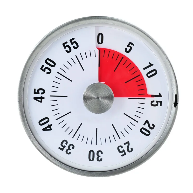 Retro Magnetic Bottom Mechanical Clockwork Large Dial Count Down Kitchen Timer 