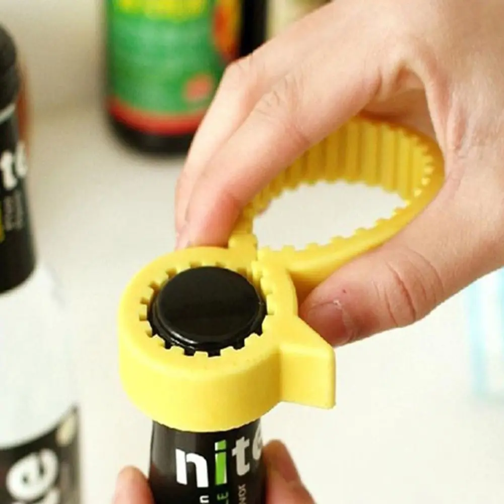 

1Pcs Creative Multifunction Gourd-shaped Can Opener Screw Cap Bottle Kitchen Tool Creative Non-slip Silicone Cap Opener