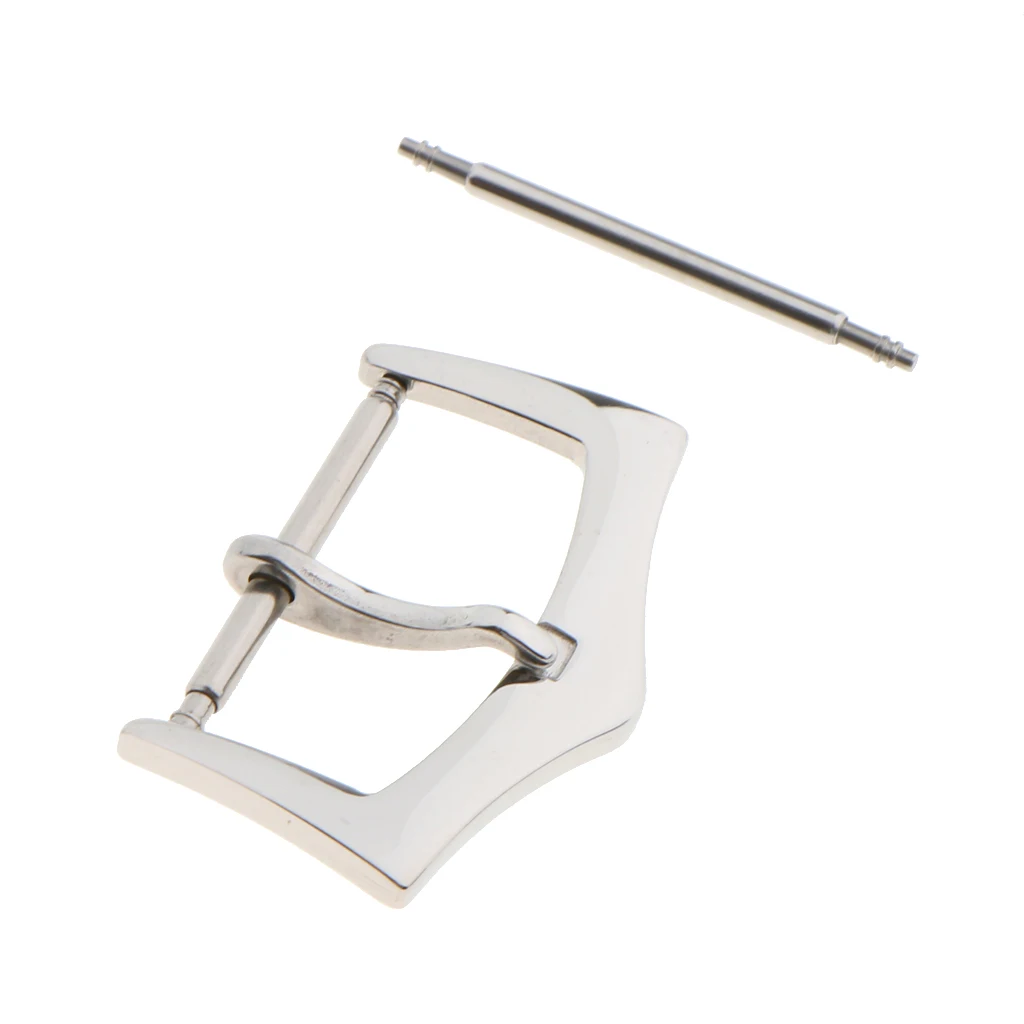 Stainless Steel Polishing Curved Buckle Strap Bar Clasp for Watch Band End Clasp - Silver 18mm/20mm /22mm